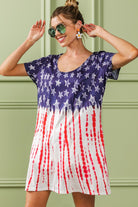 BiBi American Flag Theme Tee Dress - Stormyjay