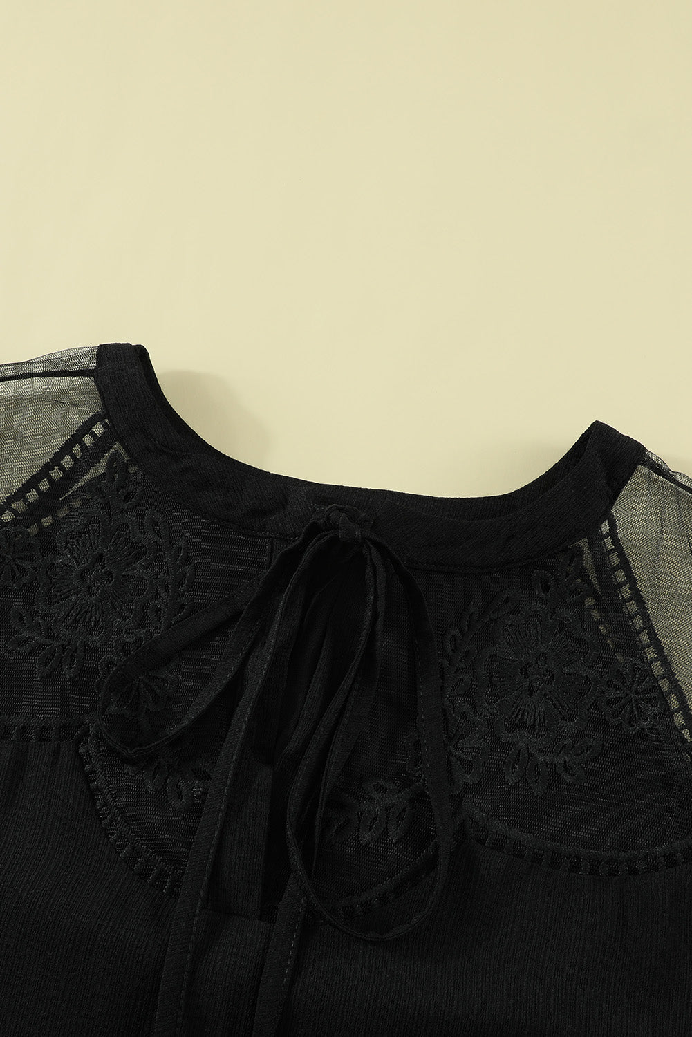 Black Elegant Formal Invitation Lace Blouse - Stormyjay