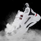 White Sneakers Men Non Slip Walking Running Shoes Sports - Stormyjay