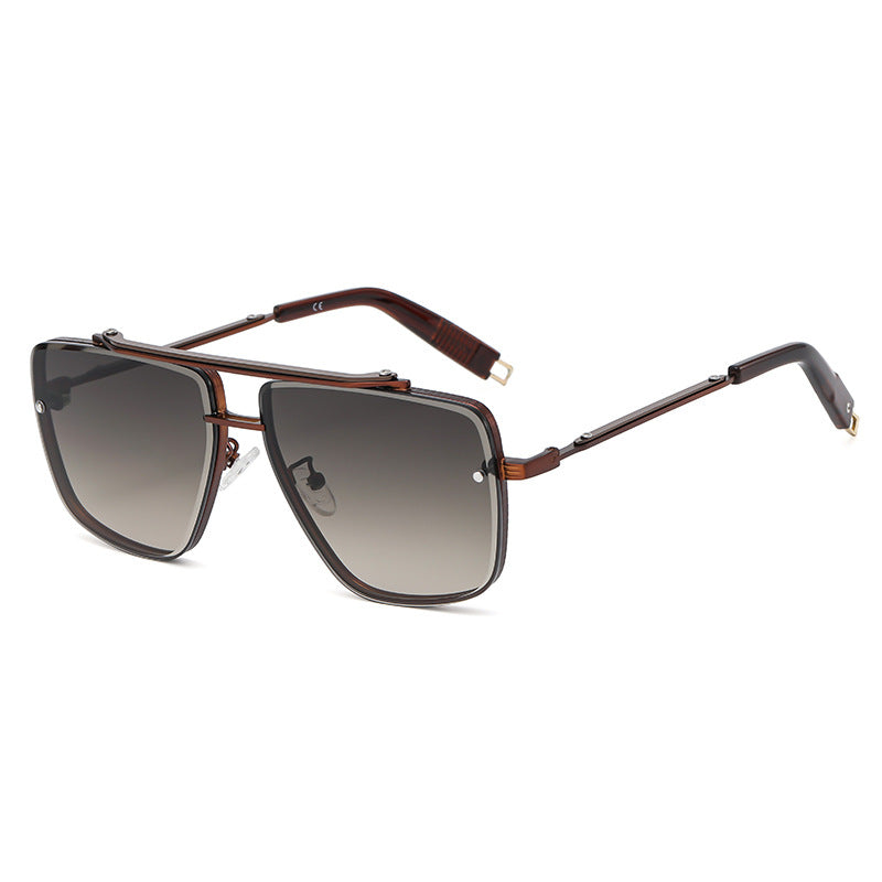 Twin-beam Metal Sunglasses For Men - Stormyjay