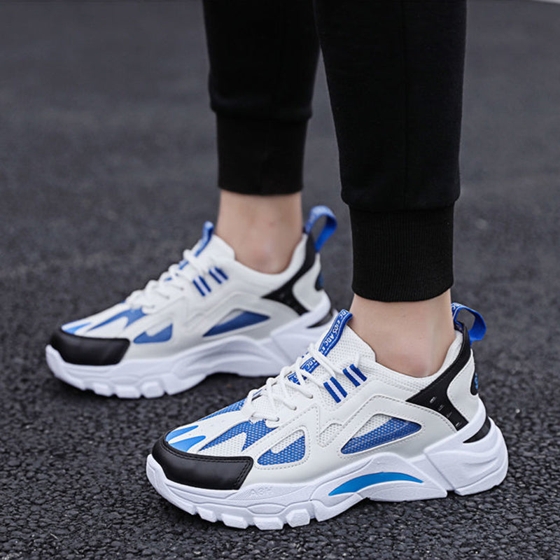 White Sneakers Men Non Slip Walking Running Shoes Sports - Stormyjay