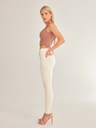 (Size-up) "Ella" High Waisted Stretchy Skinny Jeans HEBWWSHE7D - Stormyjay