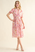 And The Why Full Size Smocked Waist Printed Midi Dress - Stormyjay