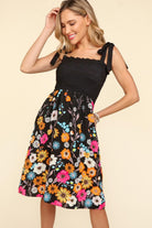 Haptics Smocked Cami Floral Dress - Stormyjay