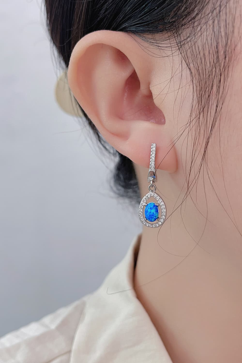 Opal Pear Shaped Drop Earrings - Stormyjay