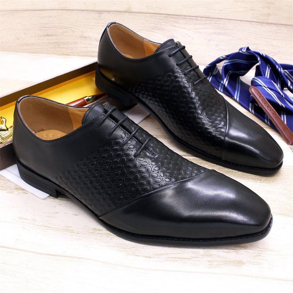 Embrace summer style with British-inspired men's business dress shoes adorned with spots. - Stormyjay