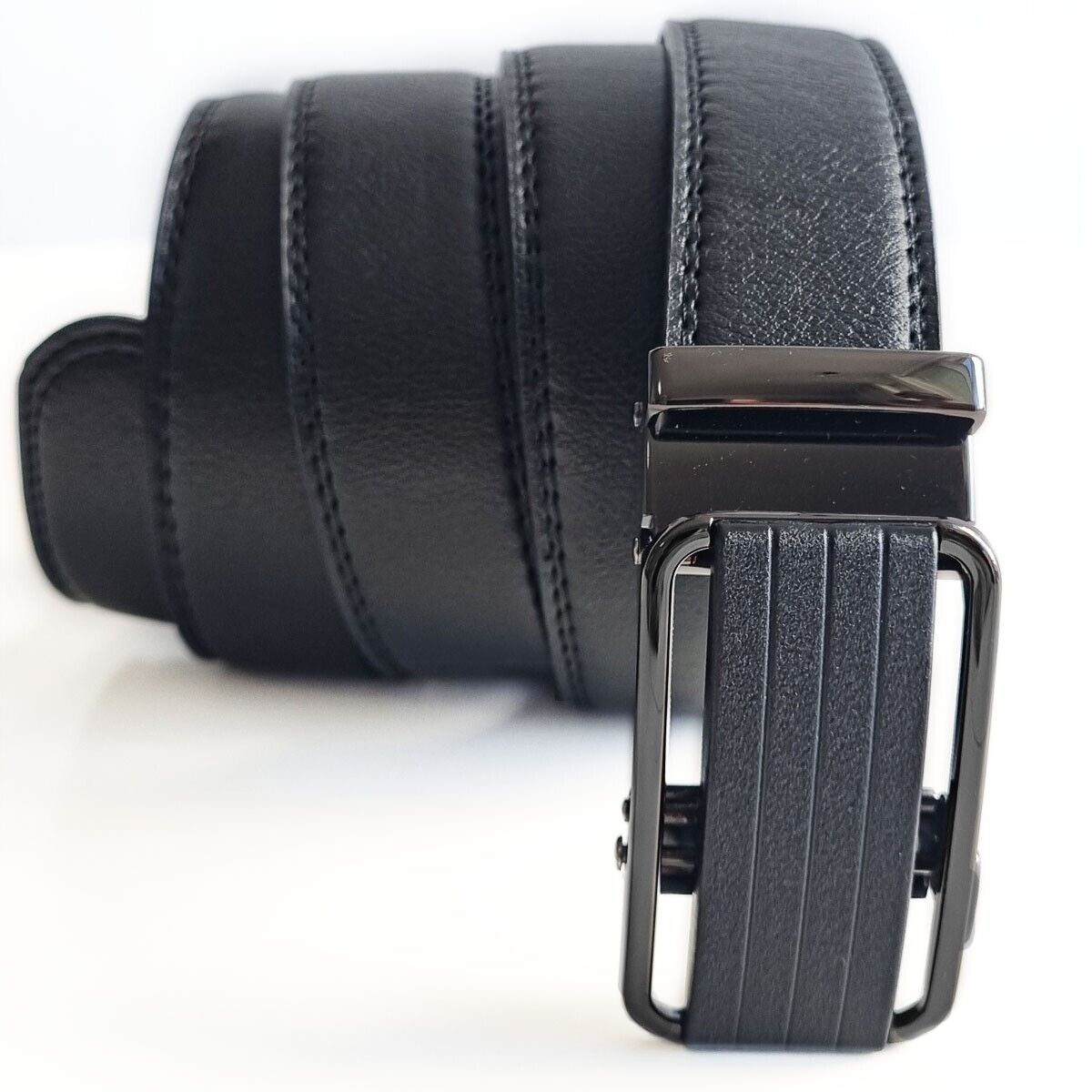 Men's Ratchet Belt Leather Mens Belt With Slide Buckle Ratchet Belts For Men USA - Stormyjay