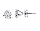 14K White Gold 2.0 Cttw 3-Prong Martini Set Brilliant Round-Cut Solitaire Lab Grown Diamond Screwback Stud Earrings (F-G Color, VS2-SI1 Clarity) - Stormyjay