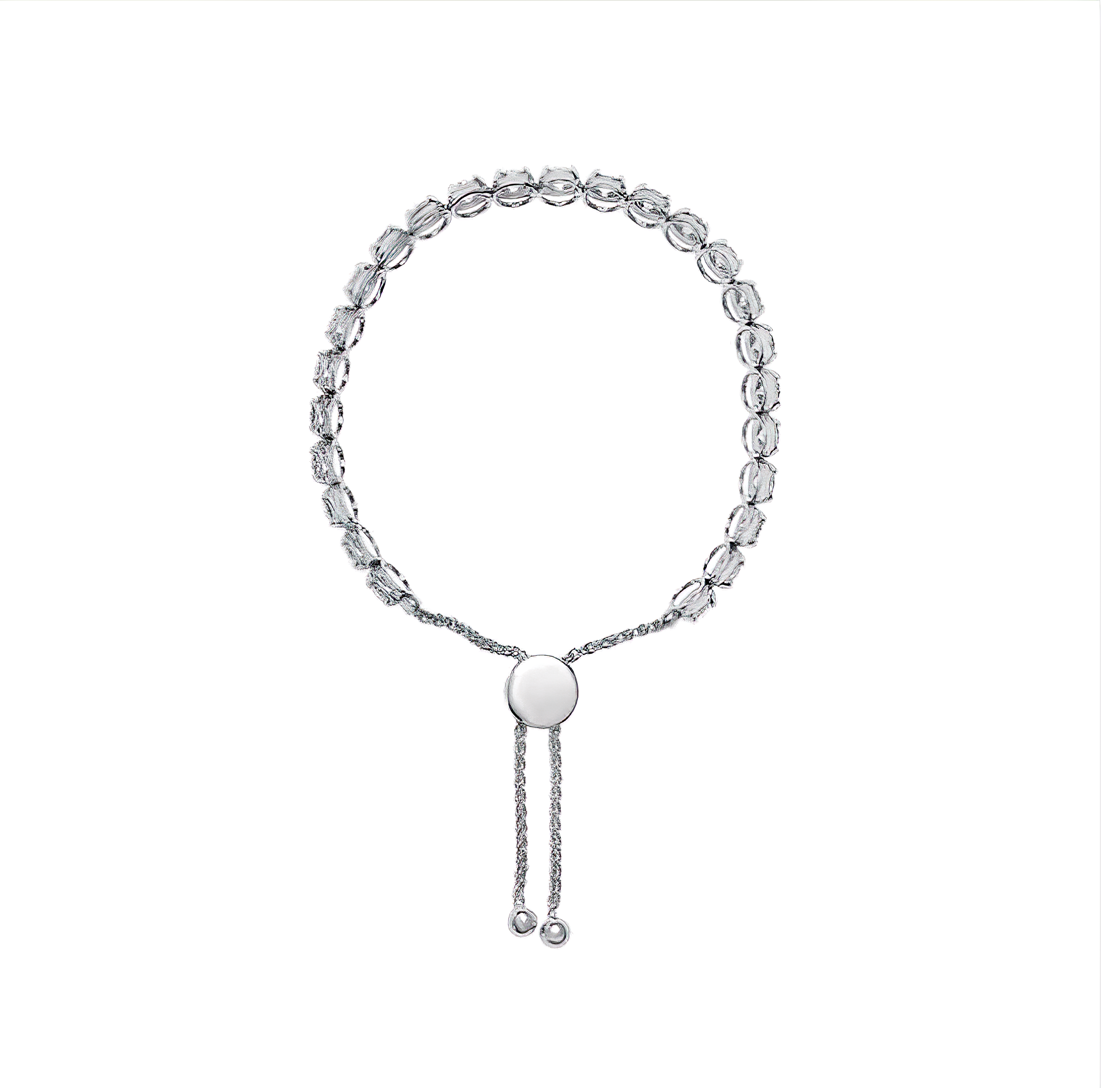 14K White Gold 6.00 Cttw Diamond 4”-10” Adjustable Bolo Tennis Bracelet (I-J Color, I1-I2 Clarity) - Stormyjay