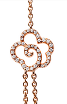 18K Rose Gold 1/2 Cttw Diamond and Freshwater Pearl Double Strand Station Necklace (G-H Color, SI1-SI2 Clarity) - Adjustable up to 16" to 20" - Stormyjay