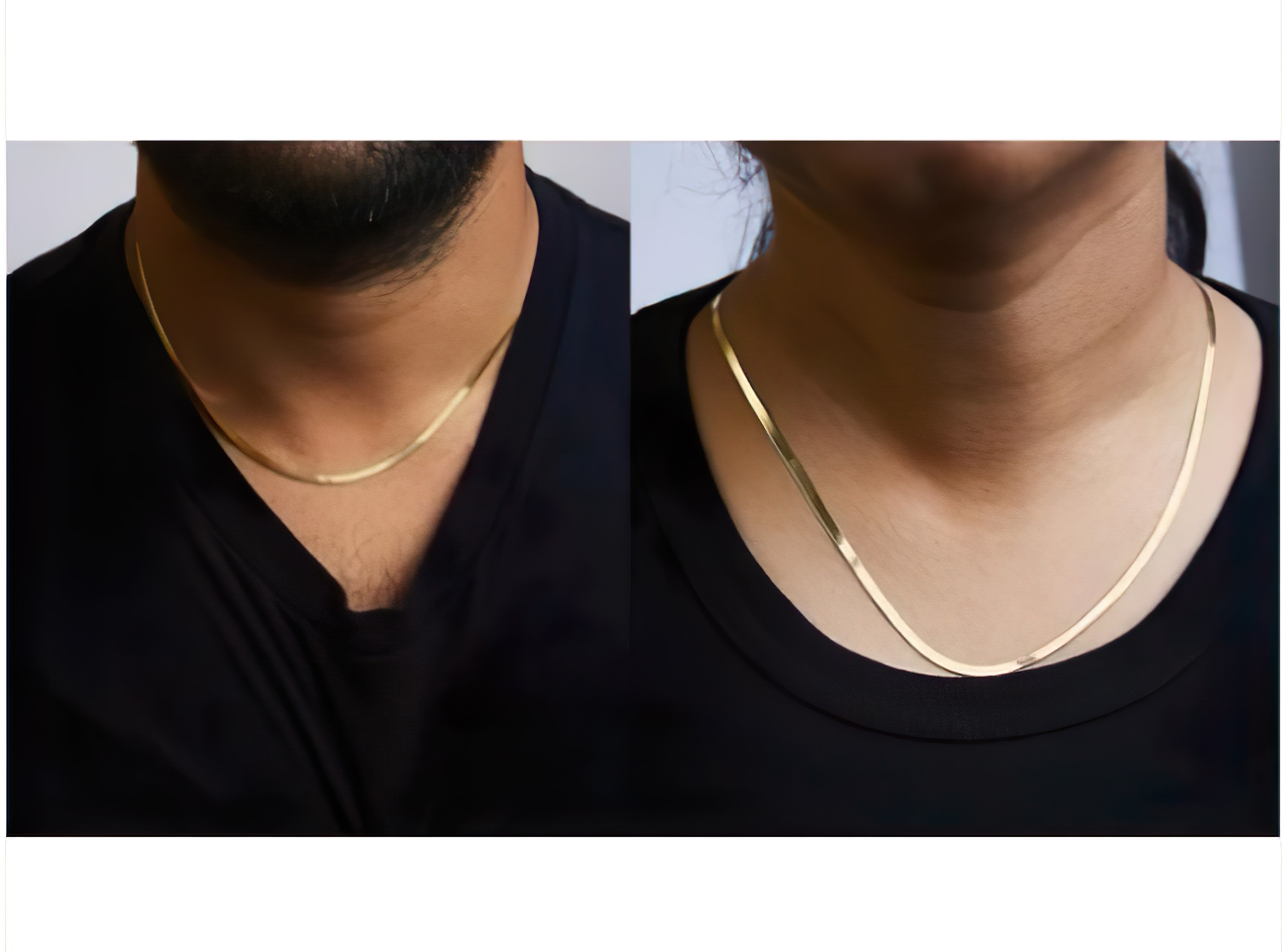 Unisex Solid 14K Gold 2.8mm Imperial Herringbone Chain Necklace - Stormyjay