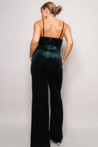 Samba Rhinestone Belt Velvet Jumpsuit - Stormyjay