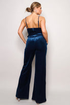 Samba Rhinestone Belt Velvet Jumpsuit - Stormyjay