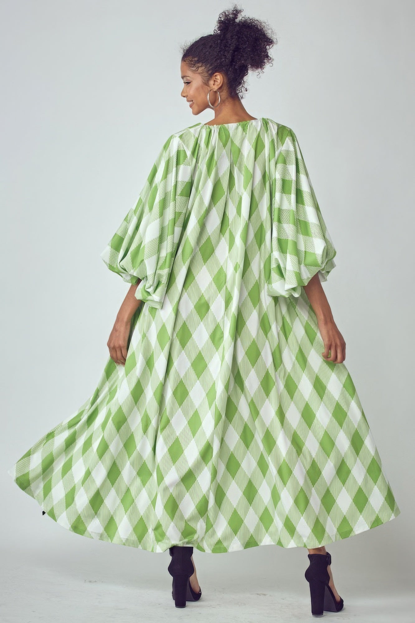 Balloon Sleeves Very Over Fit Pocketed Dress - Stormyjay