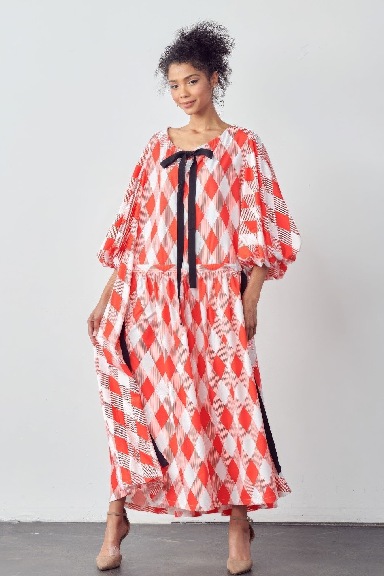 Balloon Sleeves Very Over Fit Pocketed Dress - Stormyjay