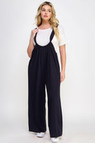 French Terry Wide Leg Jumpsuit Overalls - Stormyjay