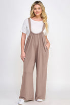 French Terry Wide Leg Jumpsuit Overalls - Stormyjay