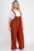 French Terry Wide Leg Jumpsuit Overalls - Stormyjay