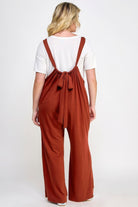 French Terry Wide Leg Jumpsuit Overalls - Stormyjay