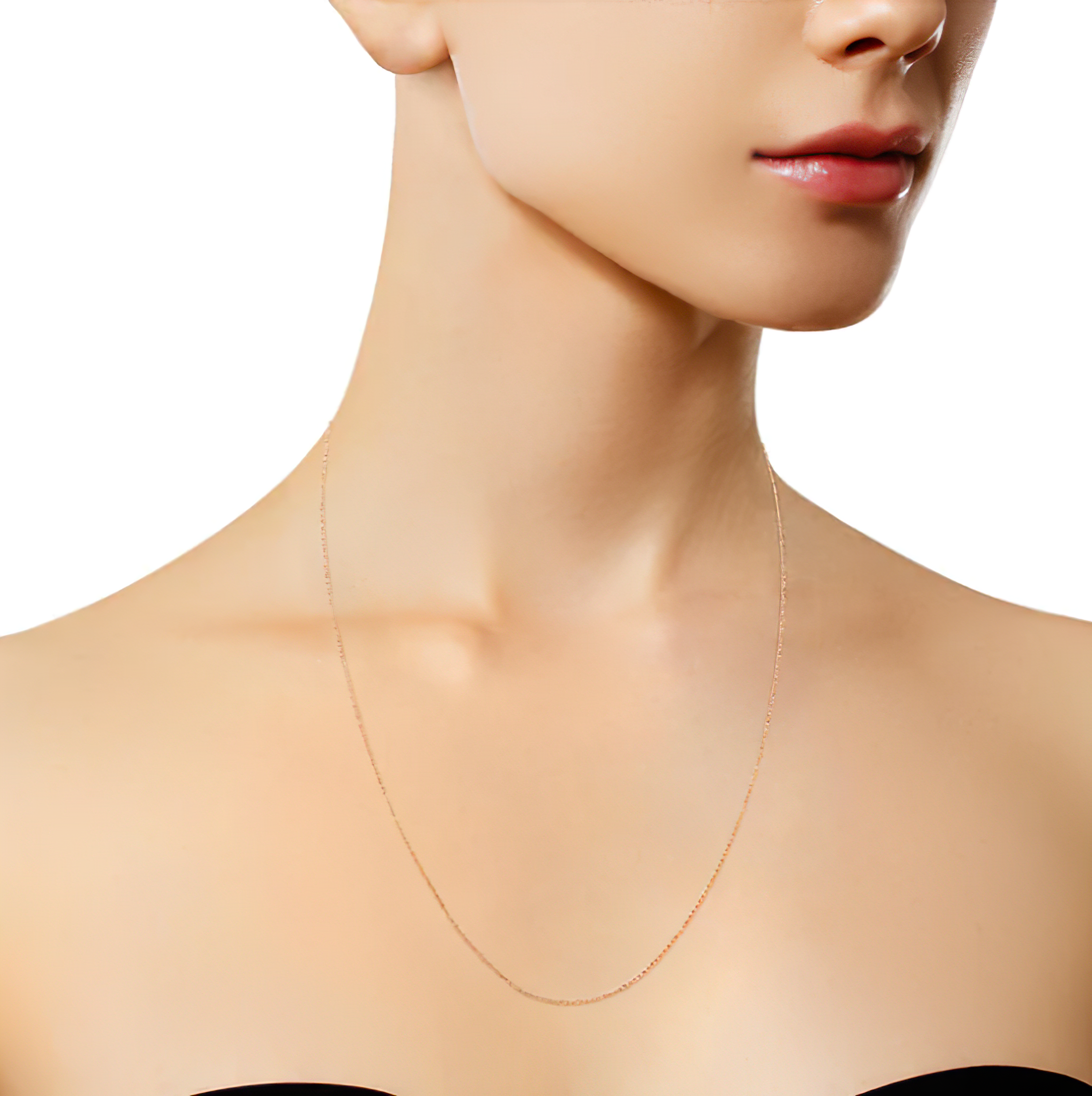 10K Gold 0.5 mm Slender & Dainty Fine Rope Chain Necklace - Stormyjay