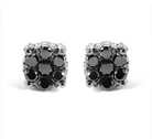 Men's 10K Yellow Gold 1.00 Cttw White and Black Treated Diamond Earring (Black / I-J Color, I2-I3 Clarity) - Stormyjay