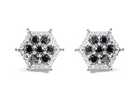 Men's 10K Yellow Gold 7/8 Cttw White and Black Treated Diamond Earring (Black / I-J Color, I2-I3 Clarity) - Stormyjay