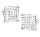 10K White Gold 2ct TDW Princess-Cut Composite Diamond Stud Earring (I-J ,I2-I3) - Stormyjay