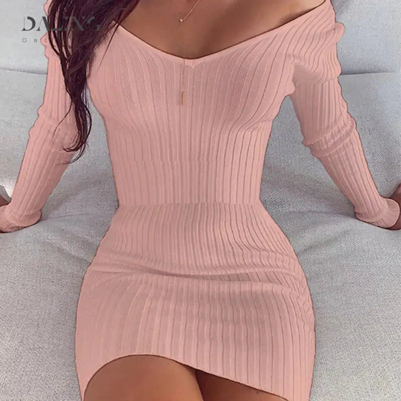 Warm & Sexy Off Shoulder Sweater Dresses - Stormyjay