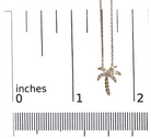 10K Yellow Gold 1/10 Cttw Round Diamond Palm Tree 18" Inch Pendant Necklace (H-I Color, I1-I2 Clarity) - Stormyjay