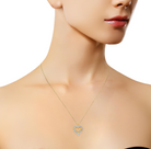 10K Yellow Gold 3.0 Cttw Brilliant-Cut Diamond Open Heart 18" Pendant Necklace (J-K Color, I1-I2 Clarity) - Stormyjay