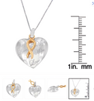 10K Yellow Gold Over Silver Heart Pendant Necklace - Stormyjay