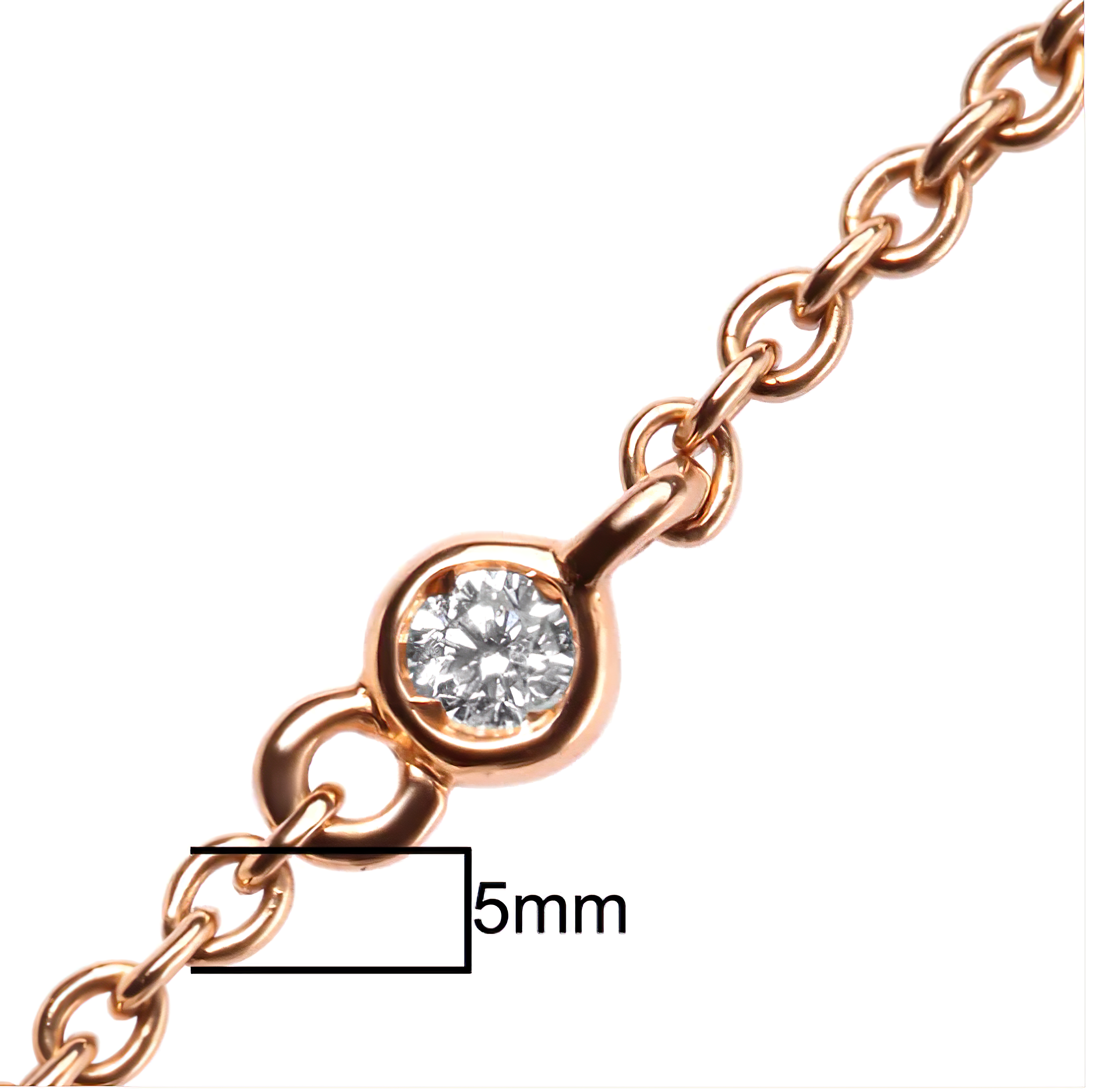 18K Rose Gold 1/2 Cttw Diamond and Freshwater Pearl Double Strand Station Necklace (G-H Color, SI1-SI2 Clarity) - Adjustable up to 16" to 20" - Stormyjay