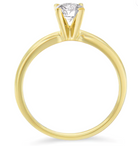 GIA Certified 14k Gold 1/2 Cttw Diamond Solitaire Engagement Ring (H Color, SI1 Clarity) - Size 6 - Stormyjay