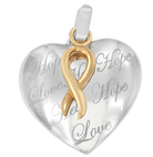 10K Yellow Gold Over Silver Heart Pendant Necklace - Stormyjay