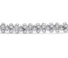 14K White Gold 1 1/2 Cttw Round Diamond Floral Clover-Shaped Link Bracelet (H-I Color, SI1-SI2 Clarity) - Size 7" - Stormyjay