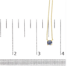 14k Yellow Gold 4/5 Cttw Natural Cushion Cut Blue Sapphire Solitaire Pendant Necklace - 15-16 Inches Adjustable - Stormyjay