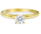 GIA Certified 14k Gold 1/2 Cttw Diamond Solitaire Engagement Ring (H Color, SI1 Clarity) - Size 6 - Stormyjay