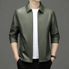 Lapel Ecological Real Leather Clothes Coat Leather Jacket Men - Stormyjay