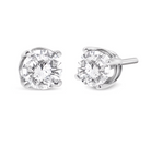 14K White Gold 3/4 Cttw Lab Grown Diamond 4-Prong Classic Stud Earrings (F-G Color, VS2-SI1 Clarity) - Stormyjay