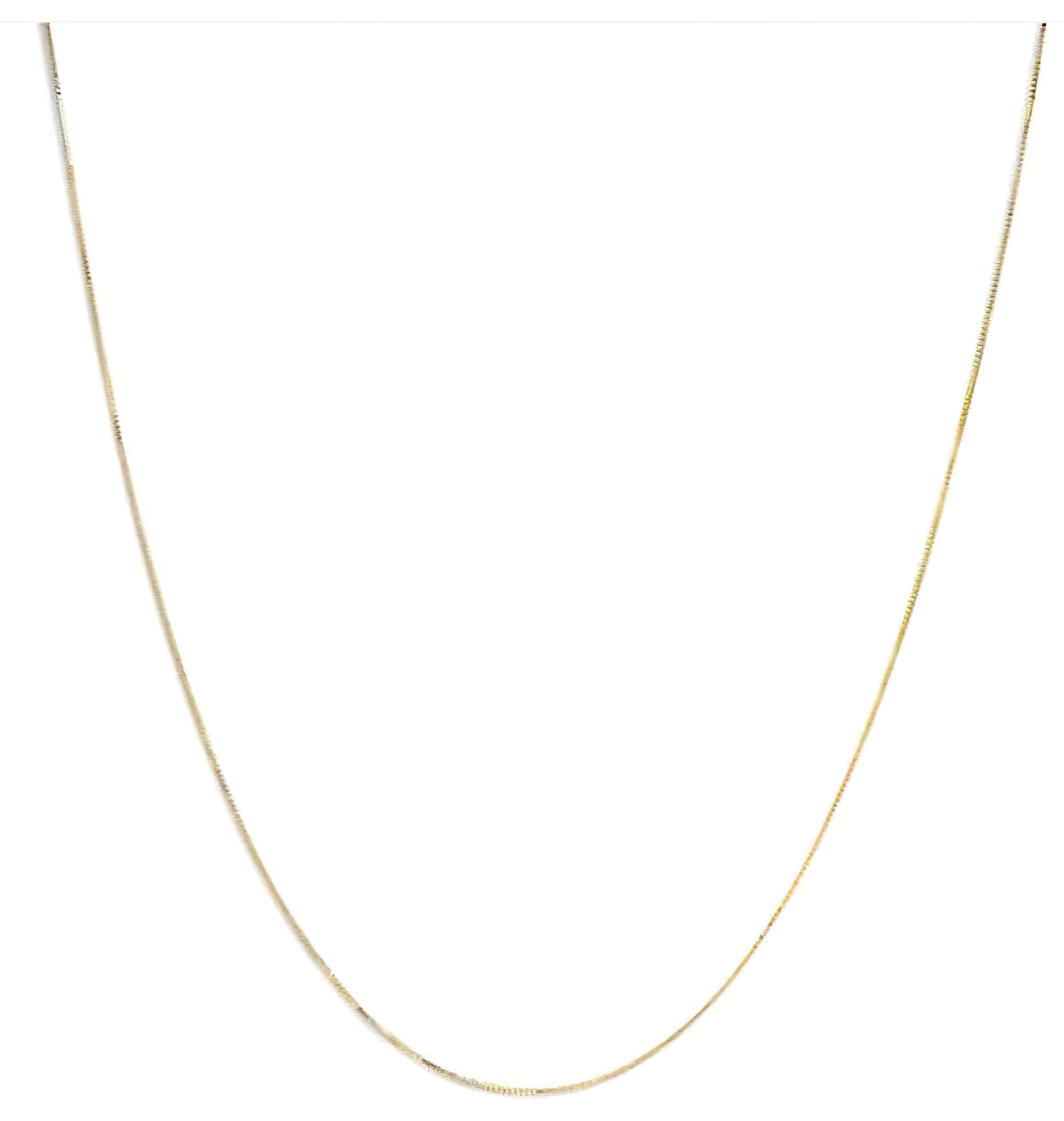 Unisex Solid 14K Gold 0.75mm Classic Box Chain Necklace - Stormyjay