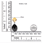 18K White and Yellow Gold Diamond Accent and Round Yellow Citrine and Pear Cut Black Onyx Dangle Drop 18" Pendant Necklace (G-H Color, SI1-SI2 Clarity) - Stormyjay