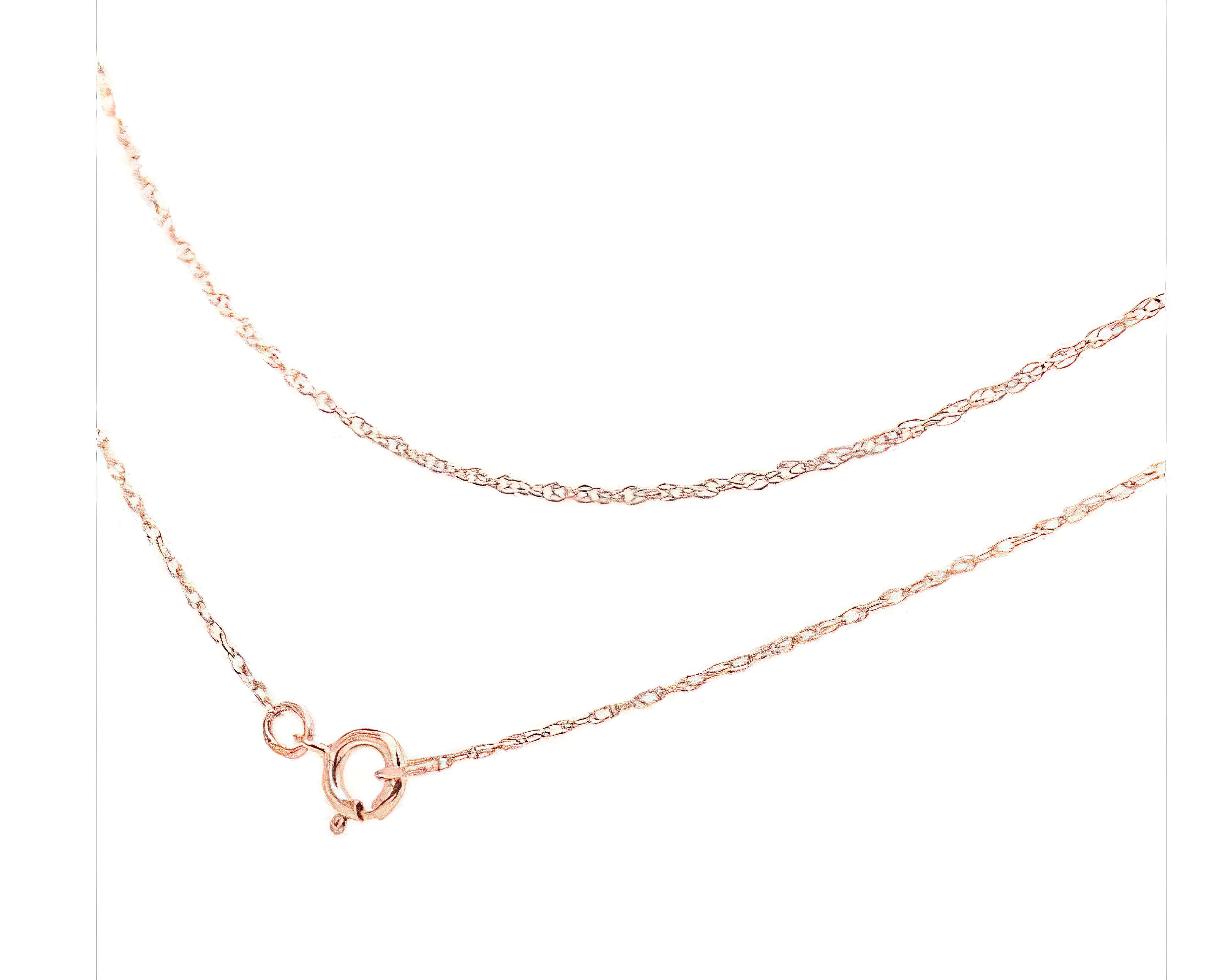 10K Gold 0.5 mm Slender & Dainty Fine Rope Chain Necklace - Stormyjay