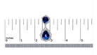 18K White Gold Blue Sapphire and Diamond 2.00 Cttw Diamond Halo Drop and Dangle Earring (G-H Color, SI1-SI2 Clarity) - Stormyjay