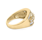 14K Yellow Gold 1.00 Cttw Diamond Cocktall Cluster 5 Stone Ring (H-I Color, SI1-I1 Clarity) - Ring Size 7 - Stormyjay