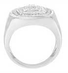 14K White Gold Men's Diamond Band Ring (1 cttw, H-I Color, SI1-I2 Clarity) - Stormyjay