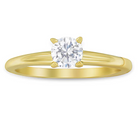 GIA Certified 14k Gold 1/2 Cttw Diamond Solitaire Engagement Ring (H Color, SI1 Clarity) - Size 6 - Stormyjay