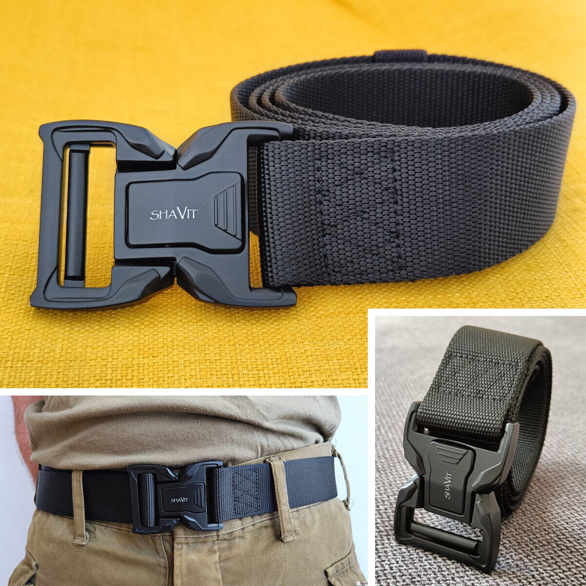 Men's Tactical Military Belt Quick Button Release Buckle Waistband Belts For MEN - Stormyjay