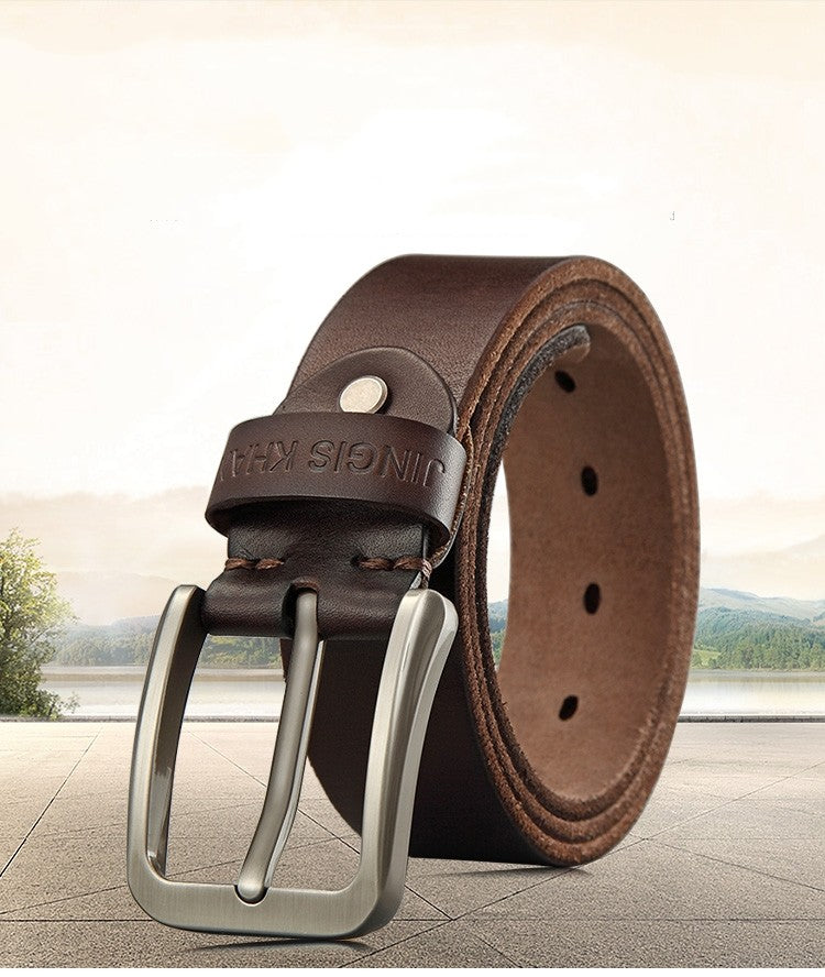 Handmade Casual Trend Men's Belts Cowhide - Stormyjay