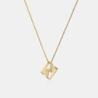 Stainless Steel Letter Pendant Necklace - Stormyjay