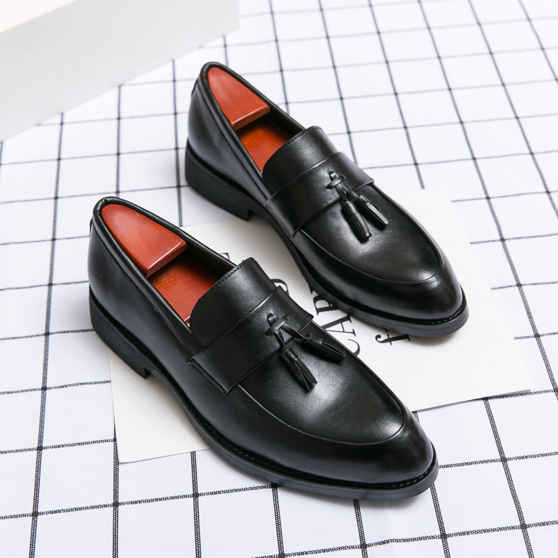 Step into style with our casual men's loafers featuring classic tassel details. Perfect for weddings and elevated dress occasions. - Stormyjay